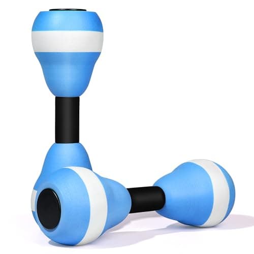VIDELLY 2Pcs Water Dumbbells, Aquatic Water Weight for Pool Exercise Fitness Water Aerobic Exercise Resistance Foam Dumbbell Set,Blue-2