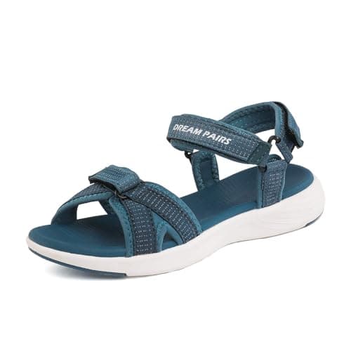 DREAM PAIRS Women's Sport Athletic Sandals Outdoor Hiking Sandals,Size 6.5,Dark/Blue,QDL19001L