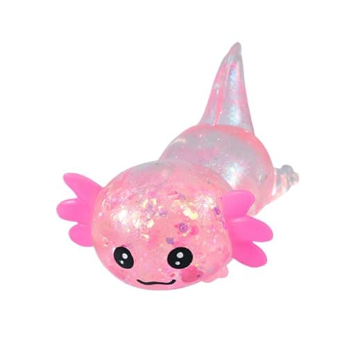 Squishy Axolotl Toy, Axolotl Squishy Stress Ball Fidgets Toys, Soft Novelty Malt Sugar Stress Relief Sensory Toys, Cute Animal Slow Rising Stretchy Squeeze Toy for Relax, for Adults