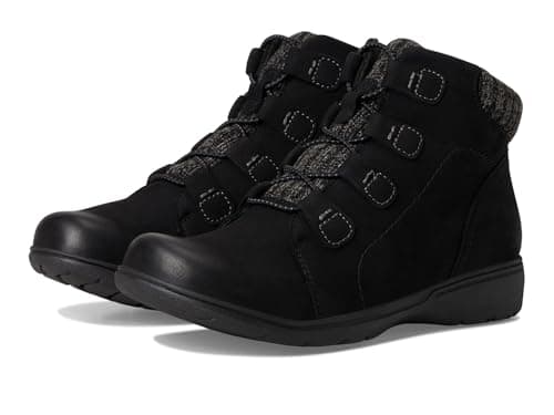 Clarks Collection Women's Carleigh Jade Ankle Boot, Black Nubuck, 6.5 M US