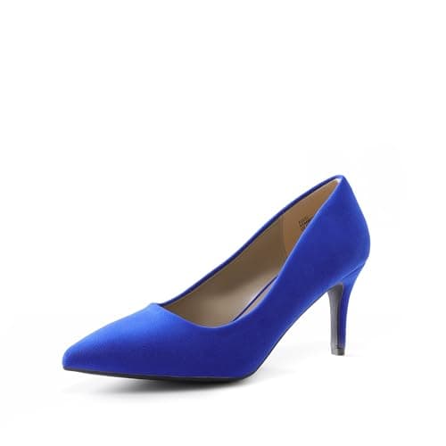 DREAM PAIRS Women's High Stiletto Heels Closed Pointed Toe Dress Pumps Shoes for Wedding Work Office Business, 3 Inches,Size 5,Royal/Blue,KUCCI