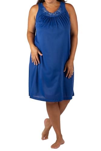 Shadowline Women's Petals 40 Inch Sleeveless Waltz Gown, Navy, Small