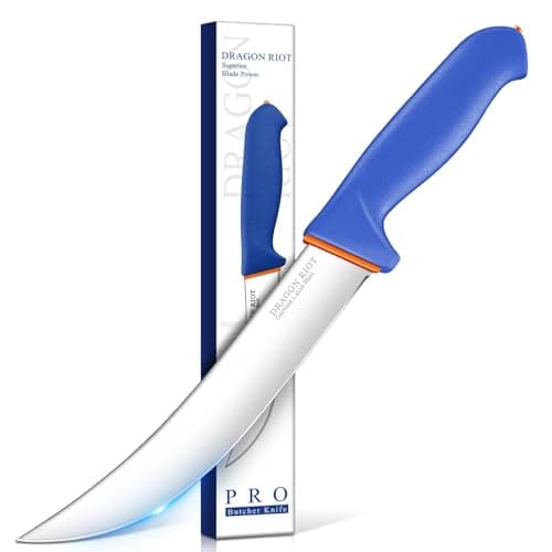 DRAGON RIOT 8 Inch Butcher Breaking Knife, High Carbon Stainless Steel