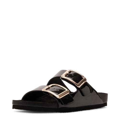 Madden Girl Women's Bodiee Sandal, Black Patent, 6.5