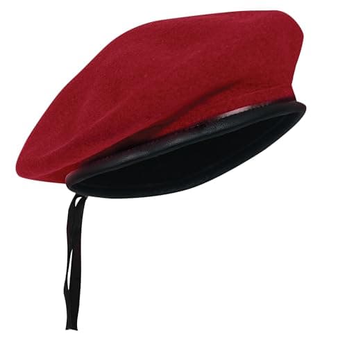 Rothco Wool Monty Beret - Elevate Your Style - Classic Uniform Ready Cap Red