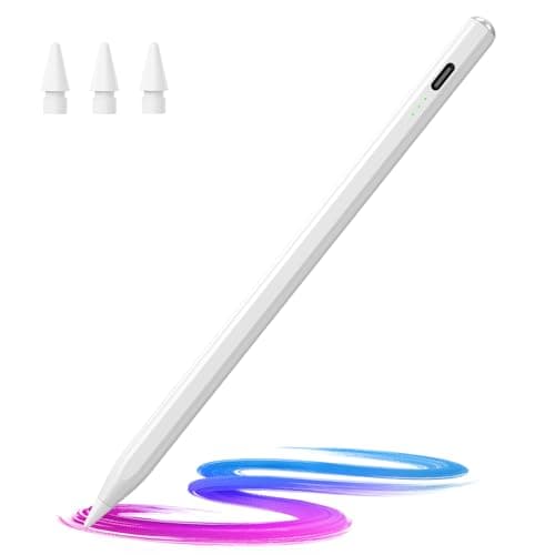 Hastraith Stylus Pen for iPad(2018-2026)-13 Mins Fast Charge with Tilt Sensitivity & Palm Rejection for iPad 11/10/9/8/7/6th Gen, Air 5/4/3/M4/M3/M2, Pro 13"/12.9"/11"/M4, Mini 7/6/5th, White
