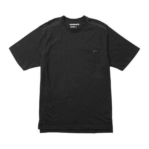 Wolverine Men's Guardian Cotton Pocket Tee SS,Black,Medium