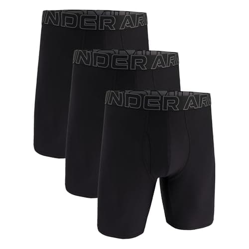 Under Armour 3-Pack Performance Tech Solid 9" Boxer Briefs Black 2XL