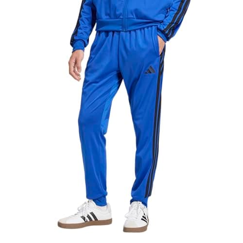 Adidas Mens 3-Stripes Tricot Regular Tapered Sportswear Track Pants, Team Royal Blue, Large/Tall