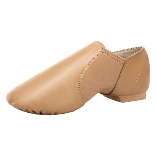Dynadans Leather Upper Slip-on Jazz Shoe for Girls and Boys (Big Kid/Little Kid/Toddler) 3M Little Kid Brown