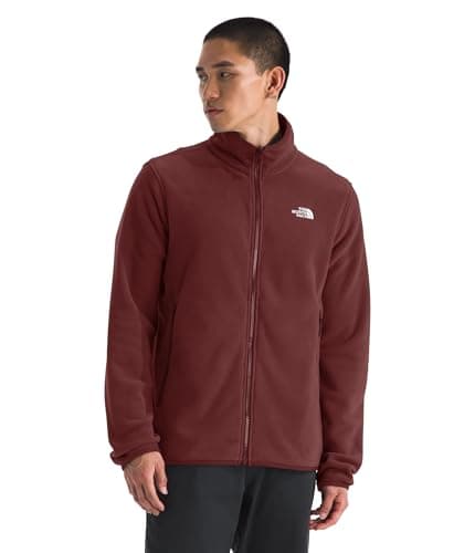 The North Face Men's Glacier Fleece Jacket - Soft Fleece Zip Up Jacket, Zip Pockets, Reinforced Binding, Sumac, XX-Large