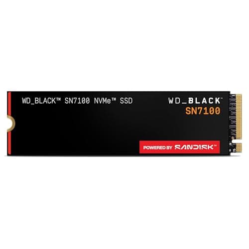 WD_Black SN7100 1TB NVMe SSD - Gen4 PCIe, M.2 2280, Up to 7,250 MB/s Read Speed, Up to 6,900 MB/s Write Speed, Next Gen TLC 3D NAND, for Laptops, Handheld Gaming Devices - WDS100T4X0E
