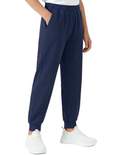 PATPAT Boys Athletic Pants Quick Dry Lightweight Joggers Dark Blue 5-6Y