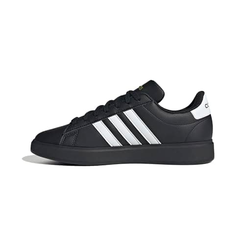 Adidas Women's Grand Court 2.0, Black/White/Gold Metallic, 8.5