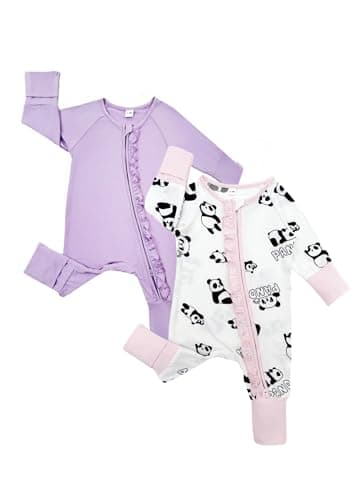 Bow Dream Baby Romper Bamboo Rayon Girl Boy Newborn Infant Footie Outfits