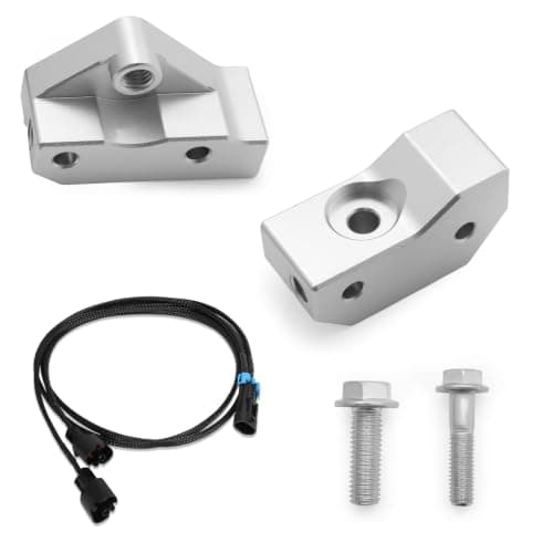 Daola888 Knock Sensor Relocation Brackets with 36-Inch Extension Harness, Steel and Aluminum, Compatible with GM LS1 LM7 LR4 LQ4 LS6 L59 LQ9 LM4 L33 Gen III LS V8 Engines