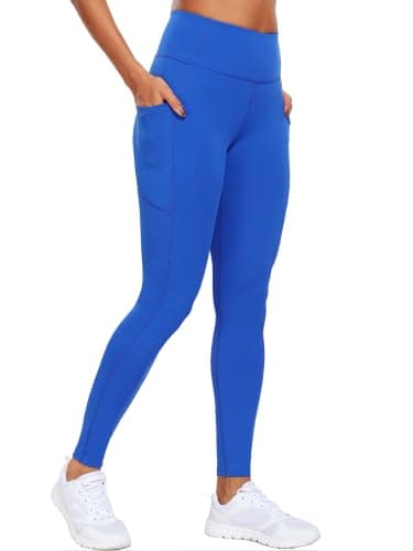 CADMUS Women's Ankle Yoga Leggings Workout Pants,1163, Blue, M