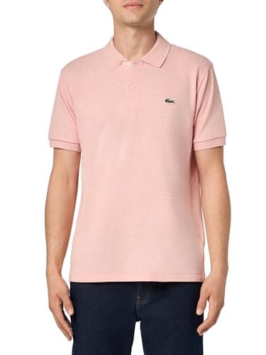 Lacoste Men's Original L.12.12 Heathered Petit Piqué Cotton Polo Shirt, Strawberry Chine, XX-Large