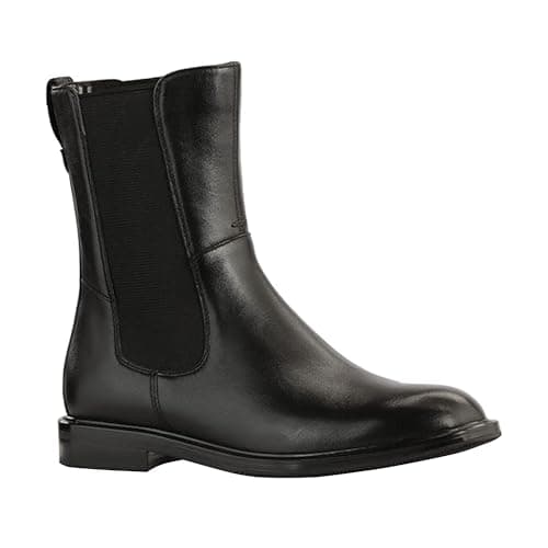 Jatarea Ankle Boots for Women - Stylish Leather with Block Heel Chelsea - Comfortable & Easy Wear Womens Bootie - Cushioned Insole for Comfort - Fashionable and Versatile Design - BELA BLACK 6.5