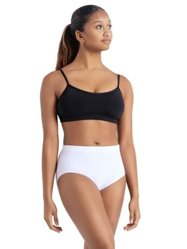 Capezio Women's Camisole Bra Top,Black,S (4-6)