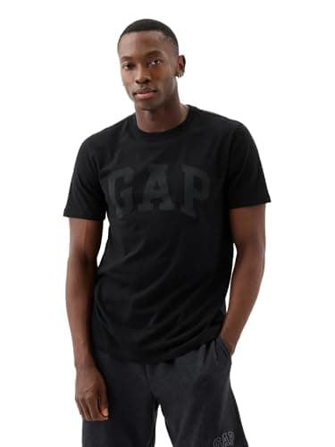 GAP Mens Everyday Soft Logo Tee True Black M