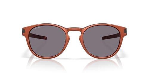 Oakley Sunglasses for Men - OO9265 Latch High-Bridge Oval Polarized Sunglasses PRIZM Lenses - Fire Orange/PRIZM Grey Polarized - Size 53