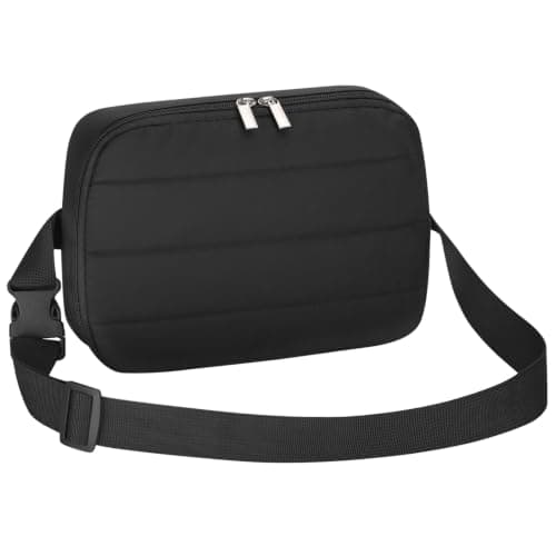 Mini Sling Cooler Belt Bag, Small Insulated Fanny Pack for Drink Snacks, Portable Waterproof Belt Bag, Waist Pack for Summer Camping Pool Travel Beach Hiking (Black)