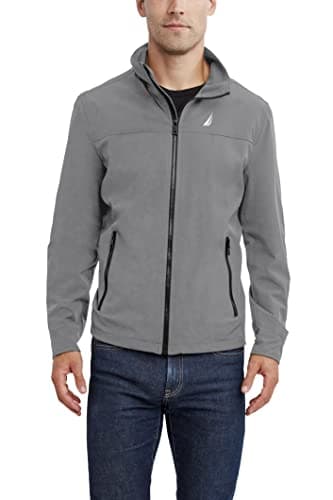 Nautica Men's Golf Jacket – Casual Wear Windbreaker Jacket, Regular, Big & Tall Sizes, Cloud Grey, Medium