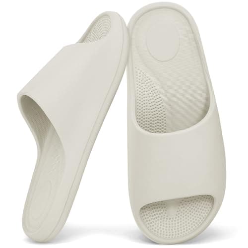 Kattmas Shower Shoes for Women & Men - Non Slip Quick Drying Bathroom Slipper - Soft EVA Cloud Slides with Arch Support for Gym, Dorm, Pool & Indoor Safety