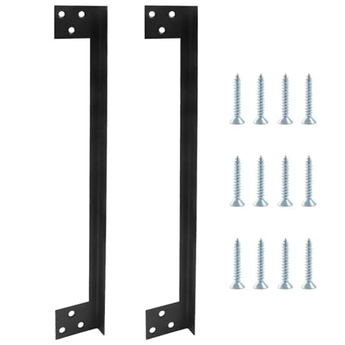Aoserge 2 Pcs Latch Guard Plate – 11 Inch Stainless Steel Outswing Security Protector, Heavy Duty L-Shaped Lock Shield to Prevent Forced Entry, Credit Card Hacking & Jimmying