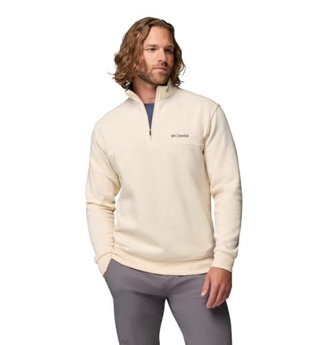 Columbia Mens Hart Mountain II Half Zip Fleece Jacket, Oatmeal Heather, 1X
