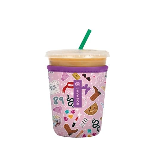 Sok It JavaSok Iced Coffee & Cold Soda Insulated Neoprene Cup Sleeve (On Tour, Small: 16-20oz)