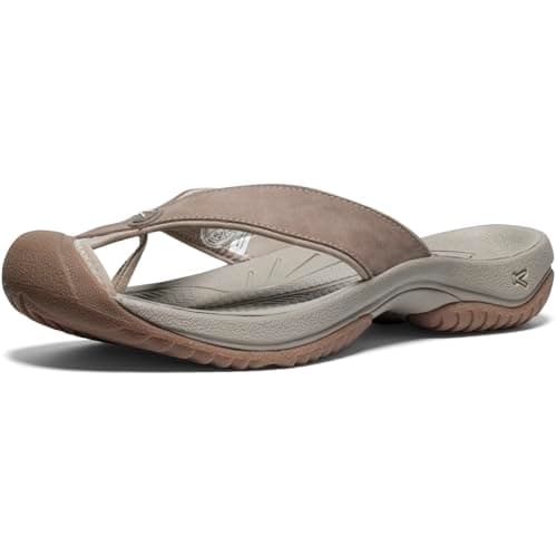 KEEN Men's Waimea H2 Toe Protecting Flip-Flops, Brindle/Birch, 15