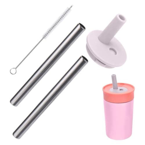 Mouthpiece and Metal Straws Replacement for Owala Kids Water Bottle