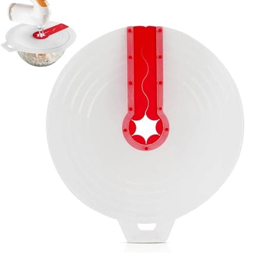 XPAPOV 12" Mixing Bowl Splatter Guard BPA-Free Fits Most Hand & Stand Mixers (Red)