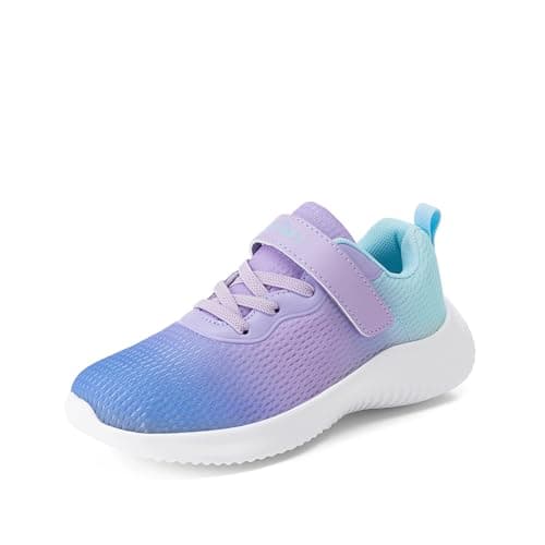DREAM PAIRS Boys Girls Shoes Kids Tennis EZ-Ons FunRun Breathable Running Athletic Sport Sneakers,Size 12 Little Kid,Purple/Blue,KRIDER-1