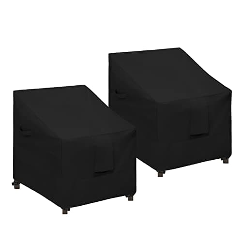 Easy-Going Waterproof Patio Chair Cover, 2 Pack-33.5Wx31.5Dx36H inch, Black