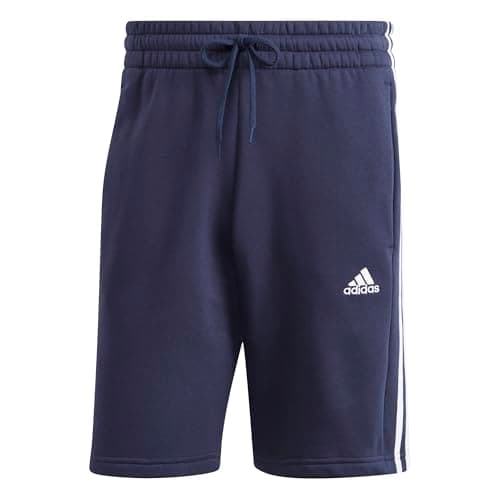 adidas Men's Essentials Fleece 3-Stripes Shorts, Ink