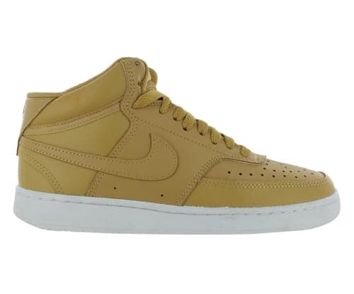 Nike Court Vision Mid Womens Shoes Size 6, Color: Twine/Twine/White-Brown