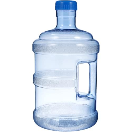 BESPORTBLE Empty 5L/ 1.32Gallon Water Jug, Plastic Mineral Water Bottle with Handle - Reusable Mineral Container for Outdoor Camping Backpacking Supplies (not fit ice makers)