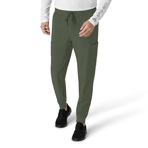 Carhartt Force Essentials Men's Straight Leg Cargo Scrub Pant - Olive, XXS Short