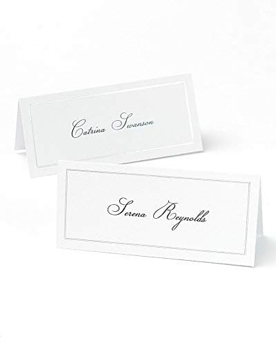 Gartner Studios Platinum Foil Border Printable Place Cards, Party Supplies, 210 GSM, 48 Count, Standard, (83003)