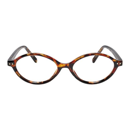TIJN Olisa Blue Light Blocking Glasses for Women Men,Retro Oval Frame Bluelight Eyeglasses for Gaming Computer Screen Use