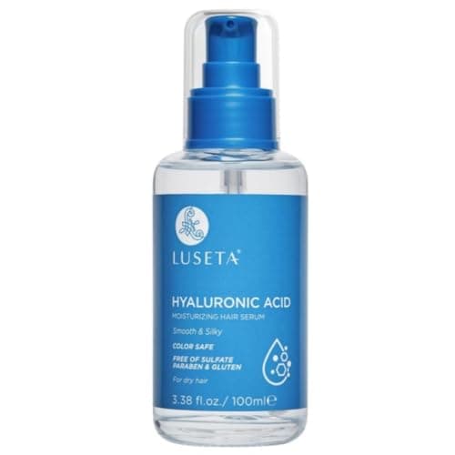 Luseta Hyaluronic Acid Moisturizing Hair Serum for Dry and Damaged Hair, Hair Oil Serum for Women Infused with Avocado Argan Oil and Shea Butter 3.38oz