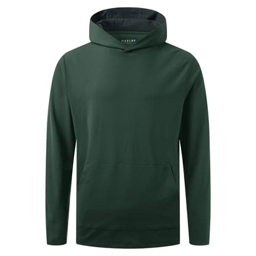M MAELREG Boys'Pullover Hoodie Solid Lightweight Quick Dry Kids Long Sleeve Hooded Sweatshirts for Boys with Pocket Forest Green