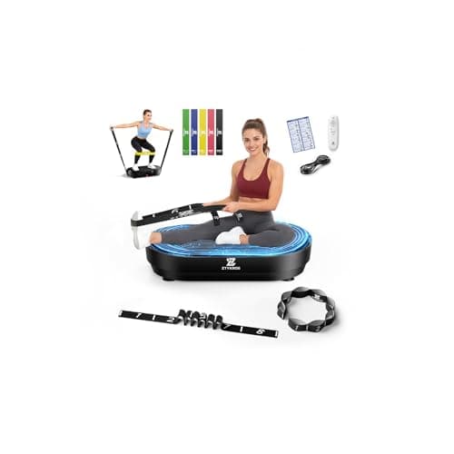Vibration Plate Exercise Machine, Vibration Plate for Lymphatic Drainage Vibrating Plate with Loop Bands, Whole Body Vibration Plates for Weight Loss Enlarged Panel 99 Speeds 660 LBS Workout (Black)