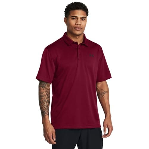 Under Armour Men's Tech Golf Polo, 625 RED, XS