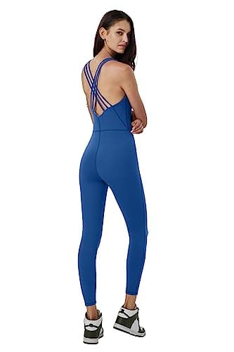 ONGASOFT Women's One Piece Jumpsuit for Workout Yoga Dance Pilates Athletic