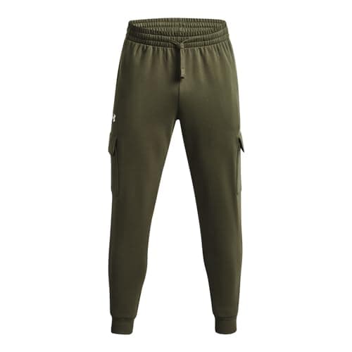 Under Armour Men's Rival Fleece Cargo Jogger, 390 Green, SM