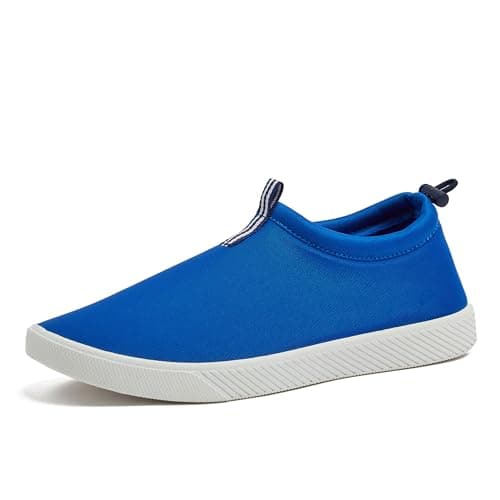 Lands' End Slip On Water Shoes for Women, Quick Dry Neoprene Sport Womens Water Shoes with Drainage Holes for Beach or Pool - Cobalt Blue, 6 Medium